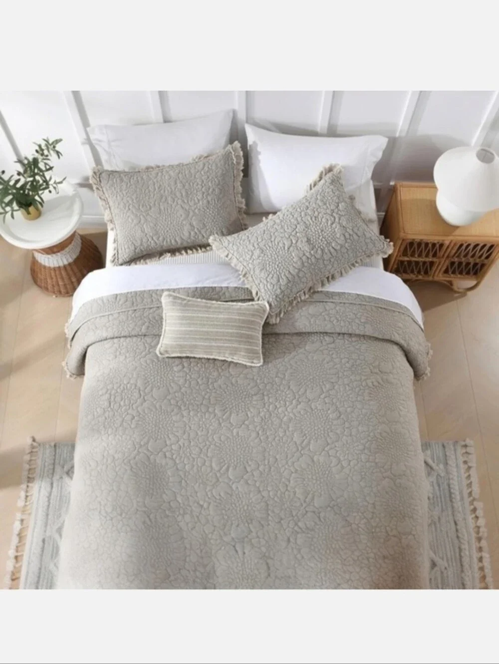 NEW Anthropologie Quilted Textured Bedspread King